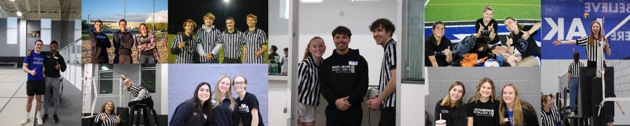 Collage of intramural sports staff